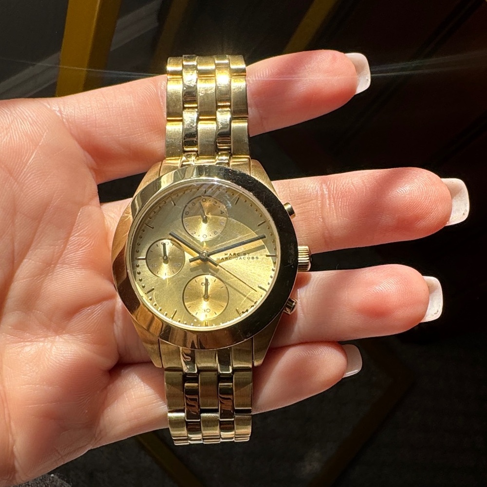 Marc Jacobs Gold Chronograph Watch